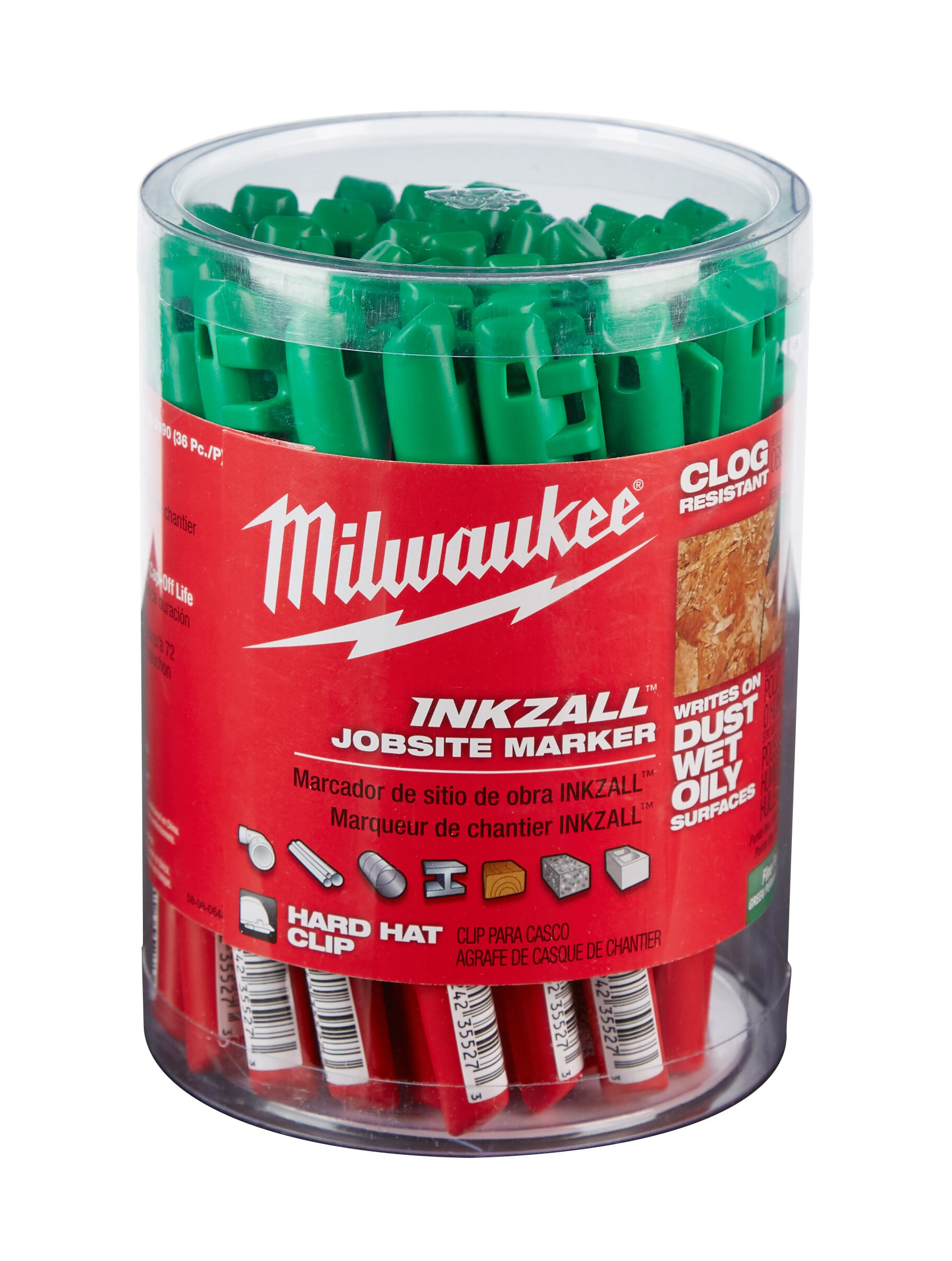 Milwaukee® 48-22-3190 Point Marker, 5-1/2 in Fine Tip, Plastic, Green Ink/Red